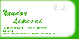 nandor lipcsei business card
