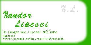 nandor lipcsei business card